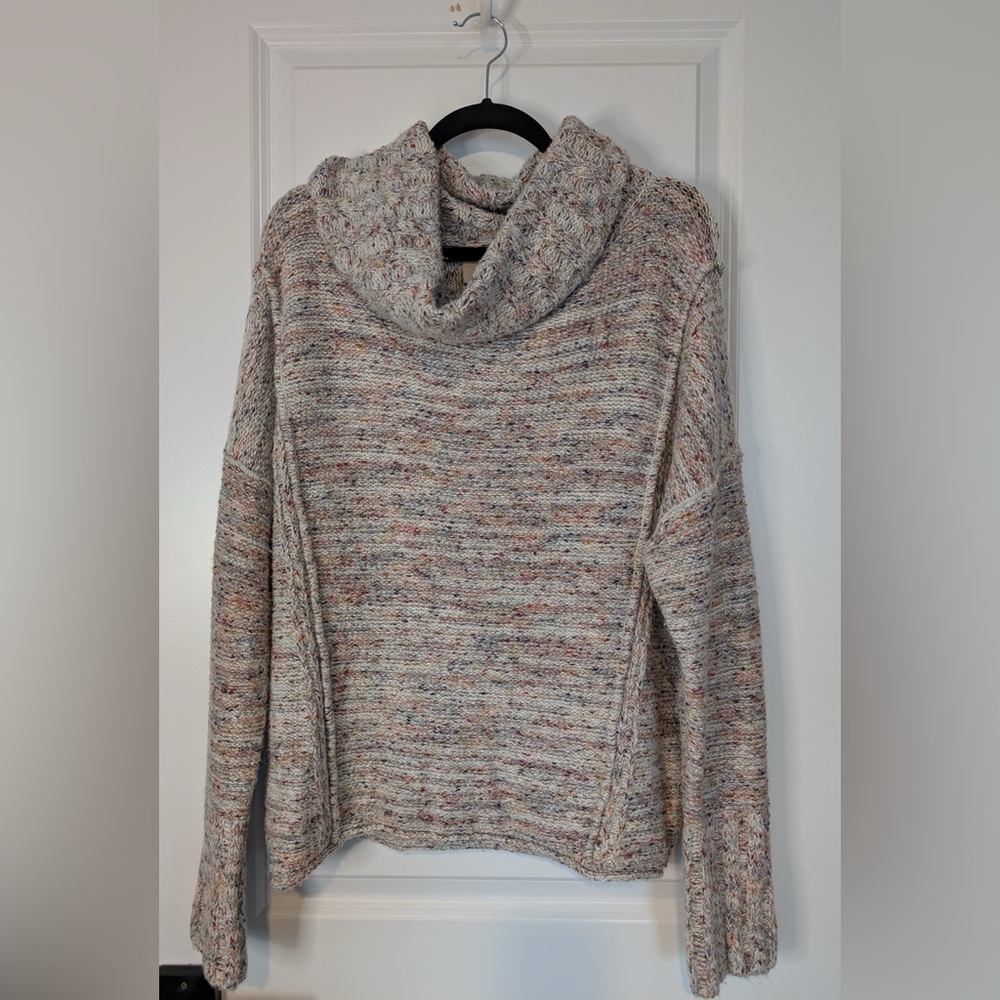 Anthropologie Pilcro Cowl Neck Chunky Knit Confetti Sweater Size Medium